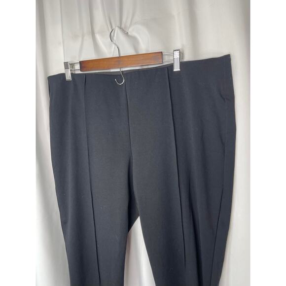 Worthington pants slacks trousers women's 1x like 14 16 black heavy knit - Picture 2 of 15